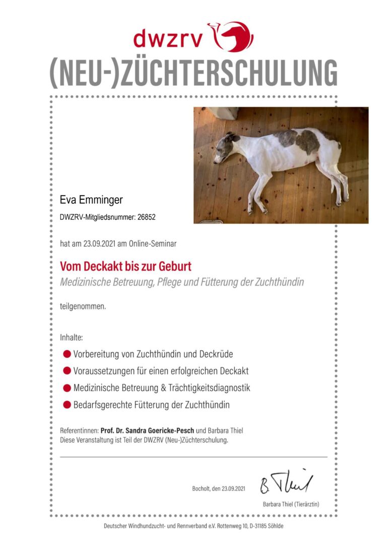 Züchterschulung DWZRV